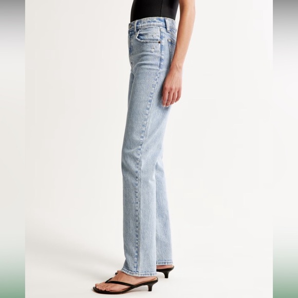 Abercrombie & Fitch the 90s straight ultra high rise Light Blue Jeans size 29 - Picture 3 of 9